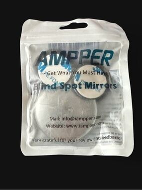 AMPPer Blind Spot Mirrors - Round Silver/Black